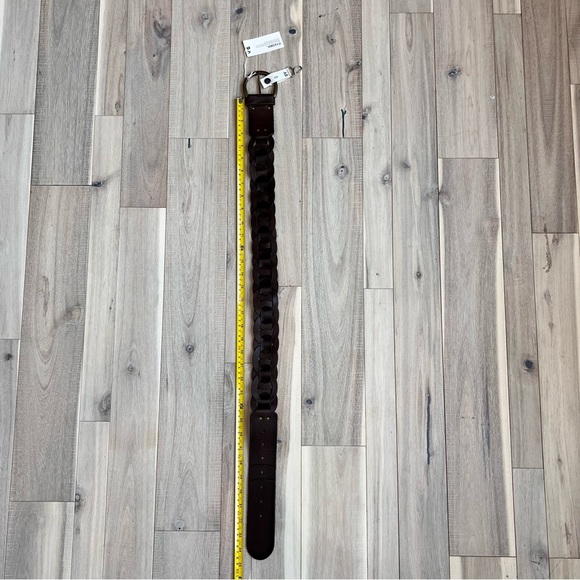 NWT American Eagle wide woven leather belt Medium - Picture 4 of 5